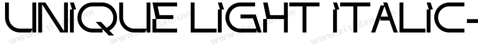 Unique Light ITALIC字体转换